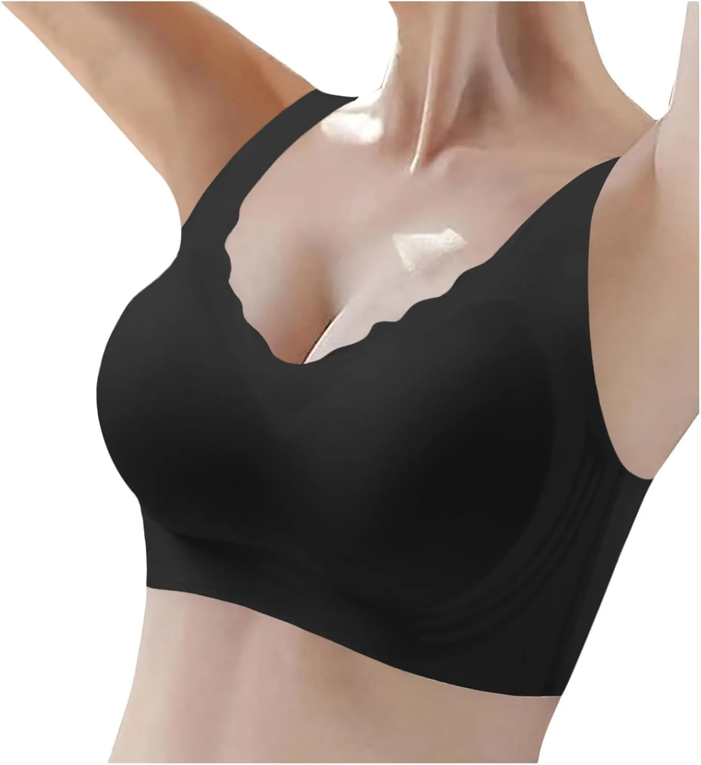 Womens Wireless Push Up Bra Comfort Seamless Super Gather Bra Advocatey Lifting Bras Anti Sagging Breasts for Older Women