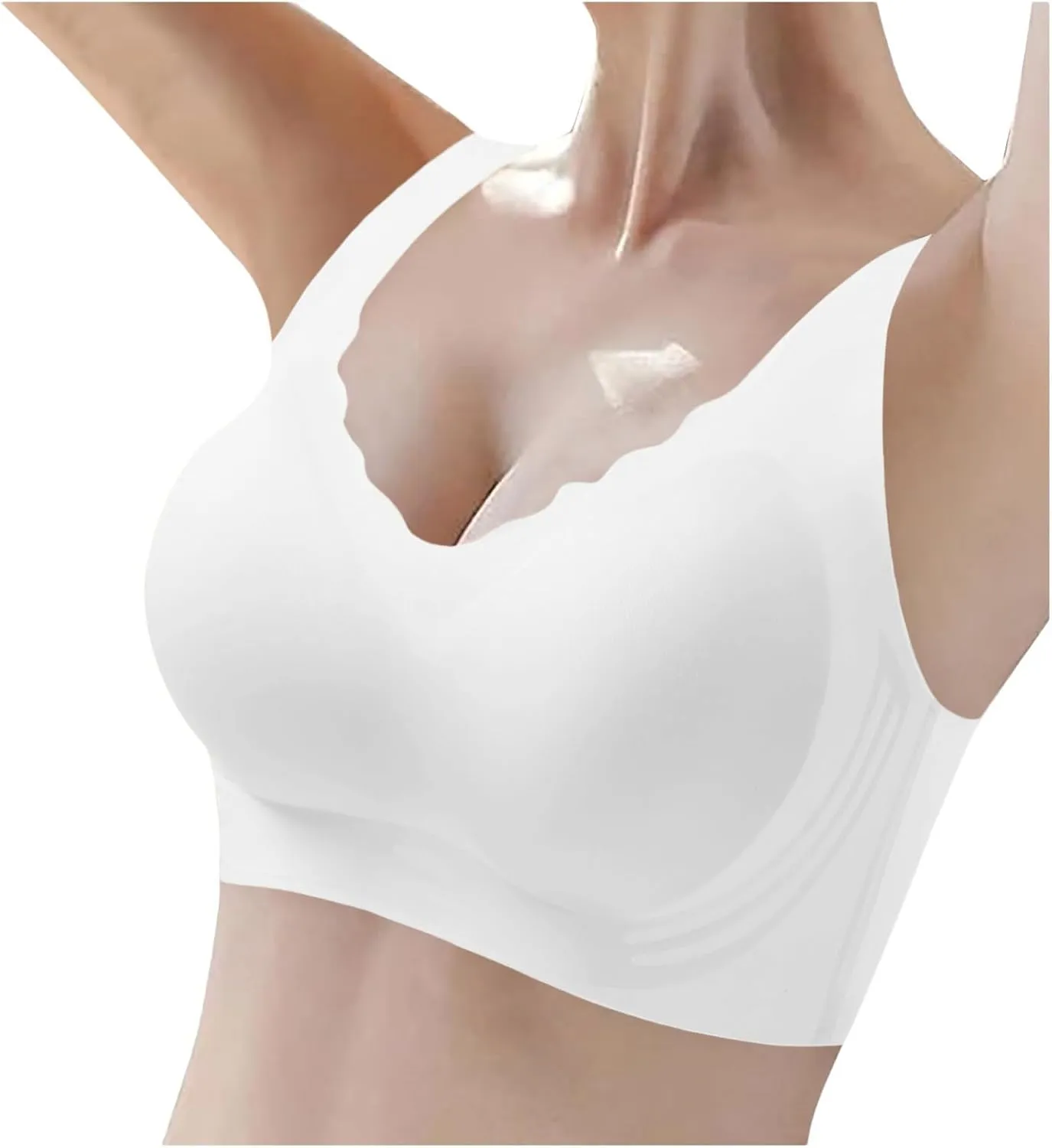 Womens Wireless Push Up Bra Comfort Seamless Super Gather Bra Advocatey Lifting Bras Anti Sagging Breasts for Older Women
