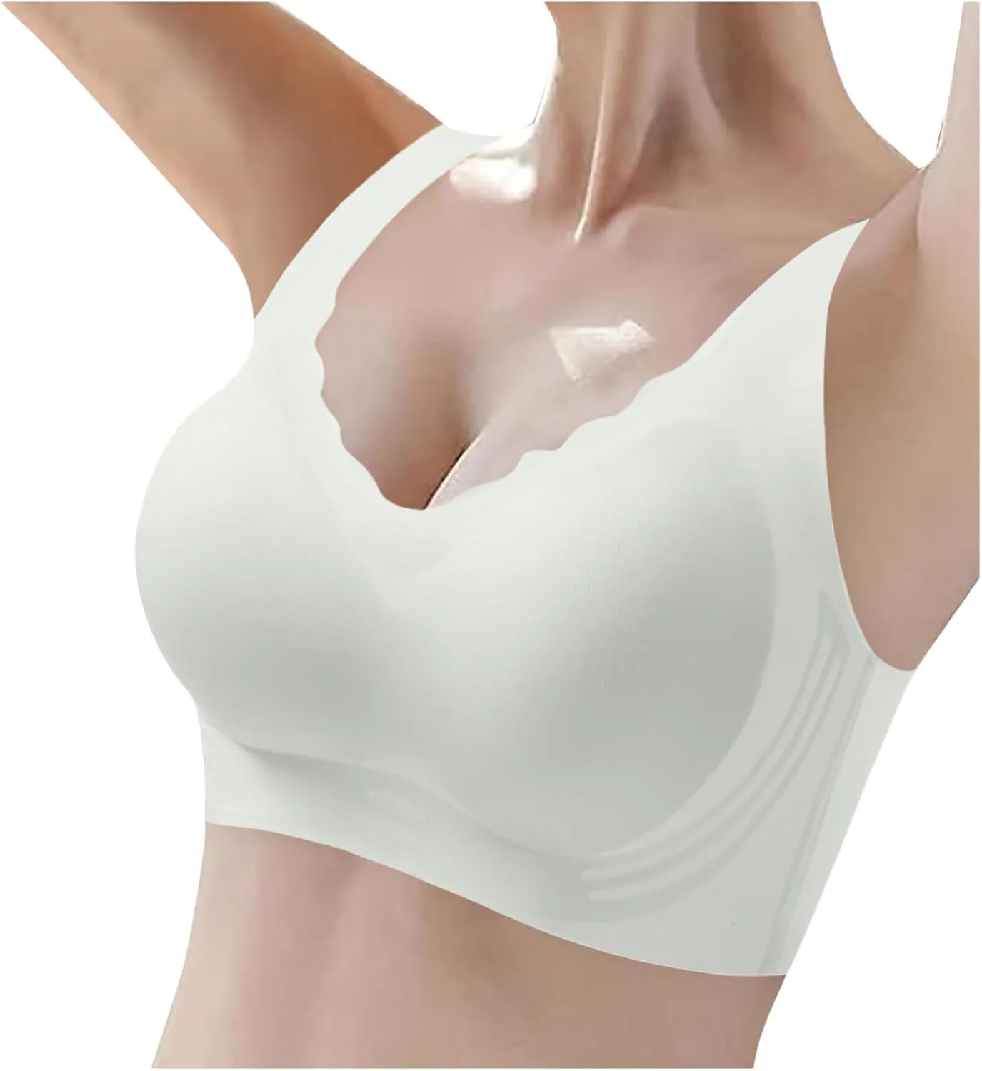 Womens Wireless Push Up Bra Comfort Seamless Super Gather Bra Advocatey Lifting Bras Anti Sagging Breasts for Older Women