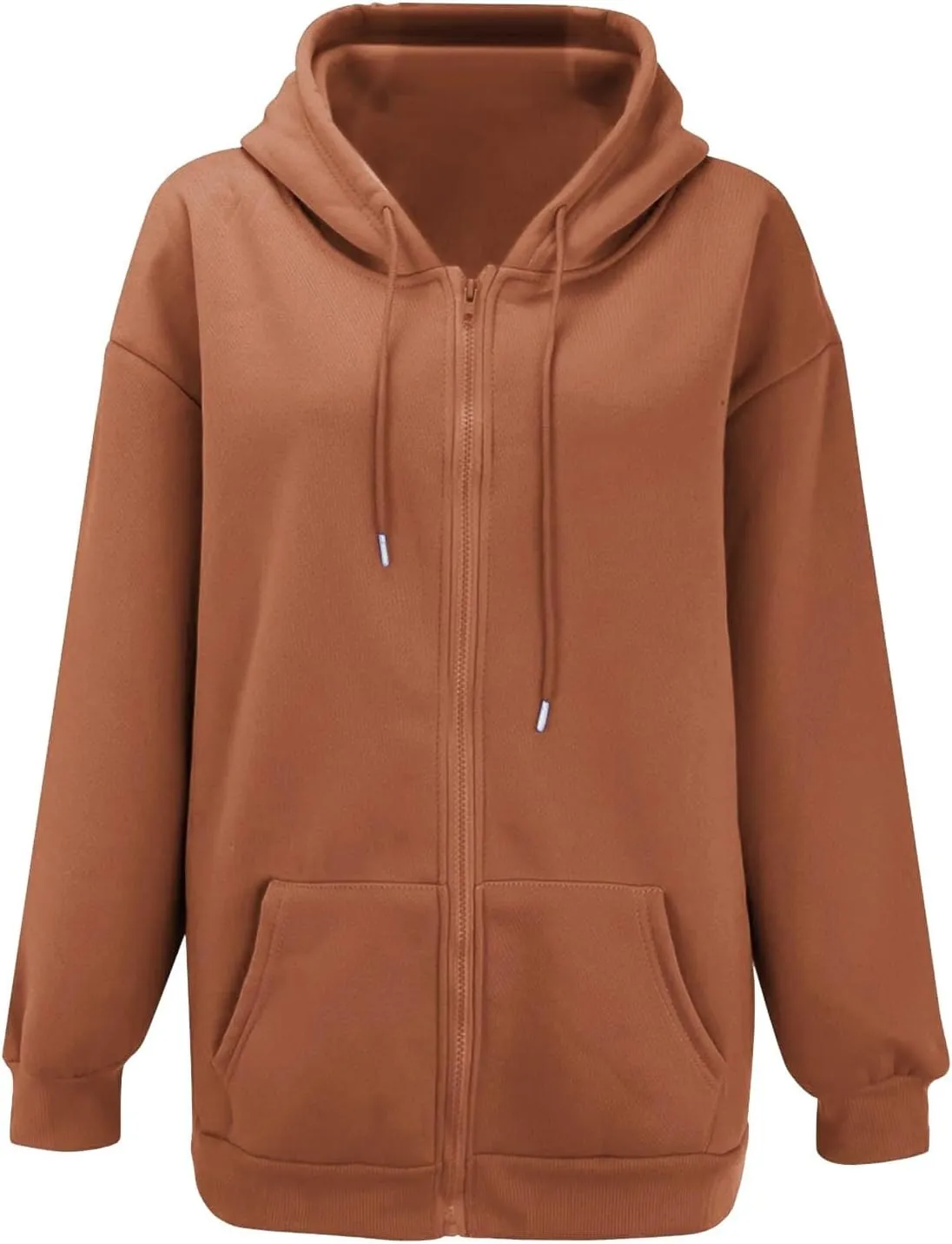 Womens Zip Up Hoodies Long Sleeve Sweatshirts Cute Fall Outfits Oversized Sweaters Casual Fashion Fleece Jackets