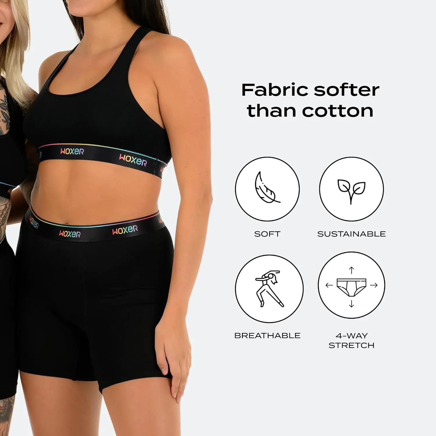 Woxer Womens Baller 5" High Waisted Boy Shorts Underwear - Boxers, Briefs