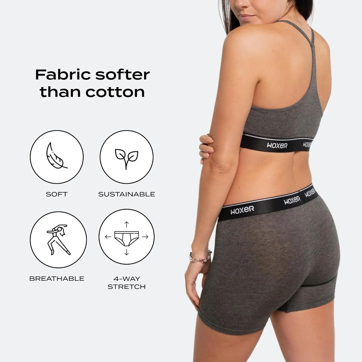 Woxer Womens Boxers - Baller 5" Boy Shorts Underwear for Women - Boxers for Women