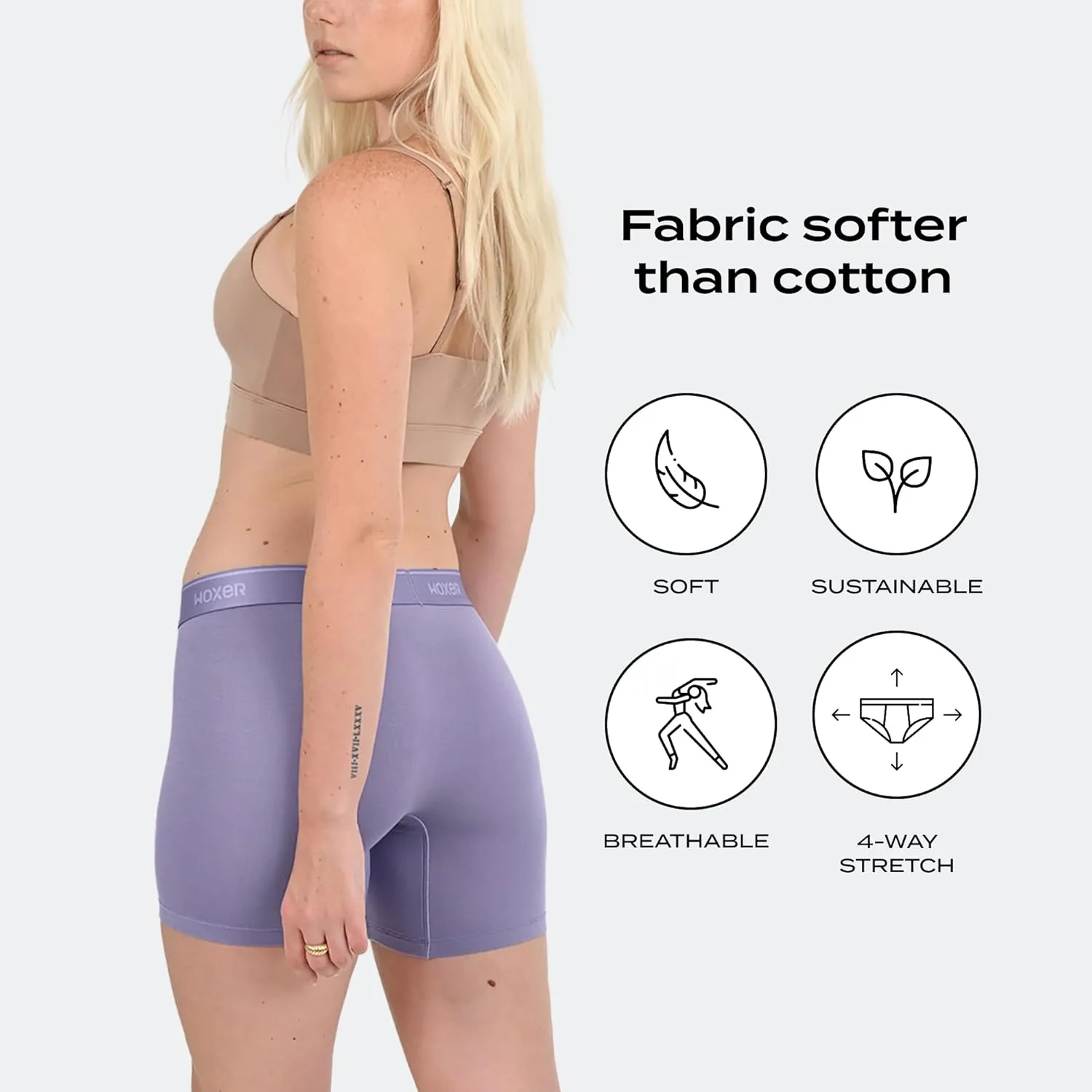 Woxer Womens Boxers - Baller 5" Boy Shorts Underwear for Women - Boxers for Women