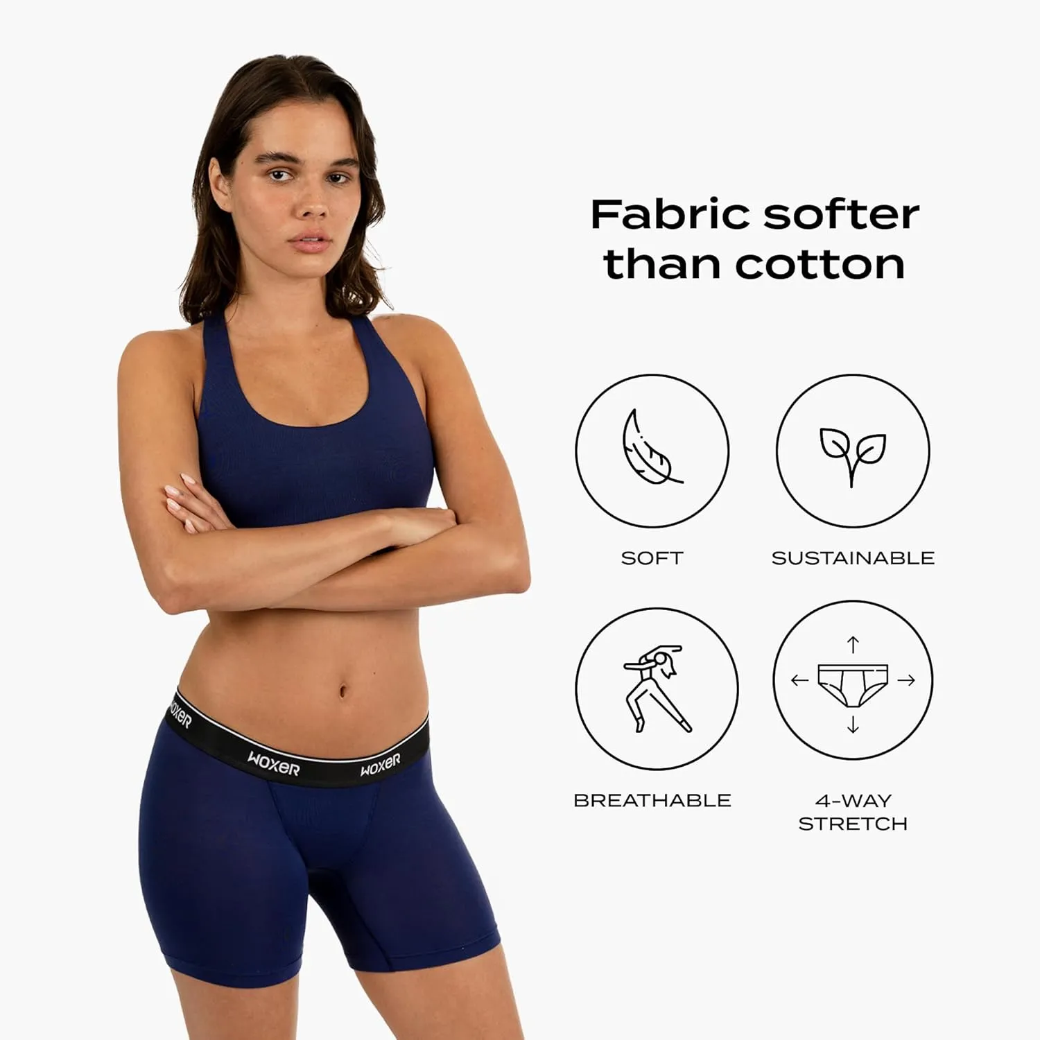 Woxer Womens Boxers - Baller 5" Boy Shorts Underwear for Women - Boxers for Women