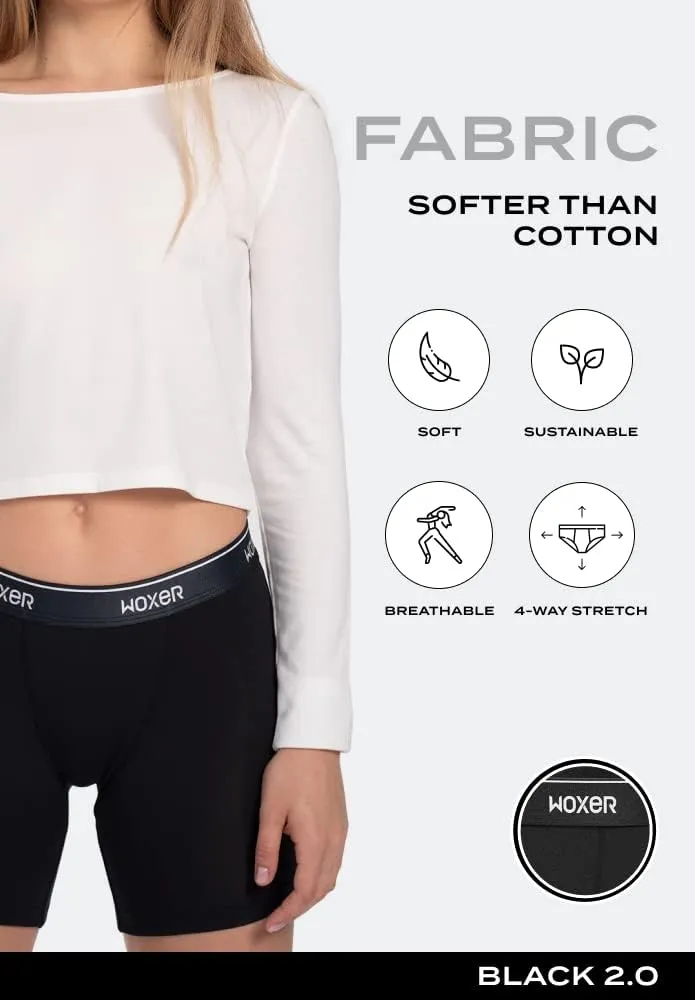 Woxer Womens Boxers - Baller 5" Boy Shorts Underwear for Women - Boxers for Women