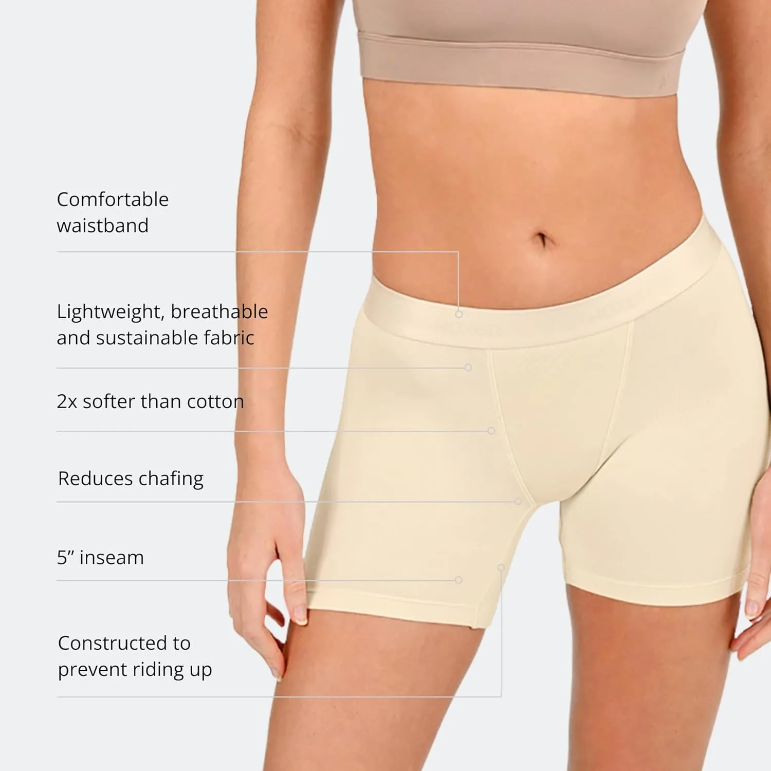 Woxer Womens Boxers - Baller 5" Boy Shorts Underwear for Women - Boxers for Women