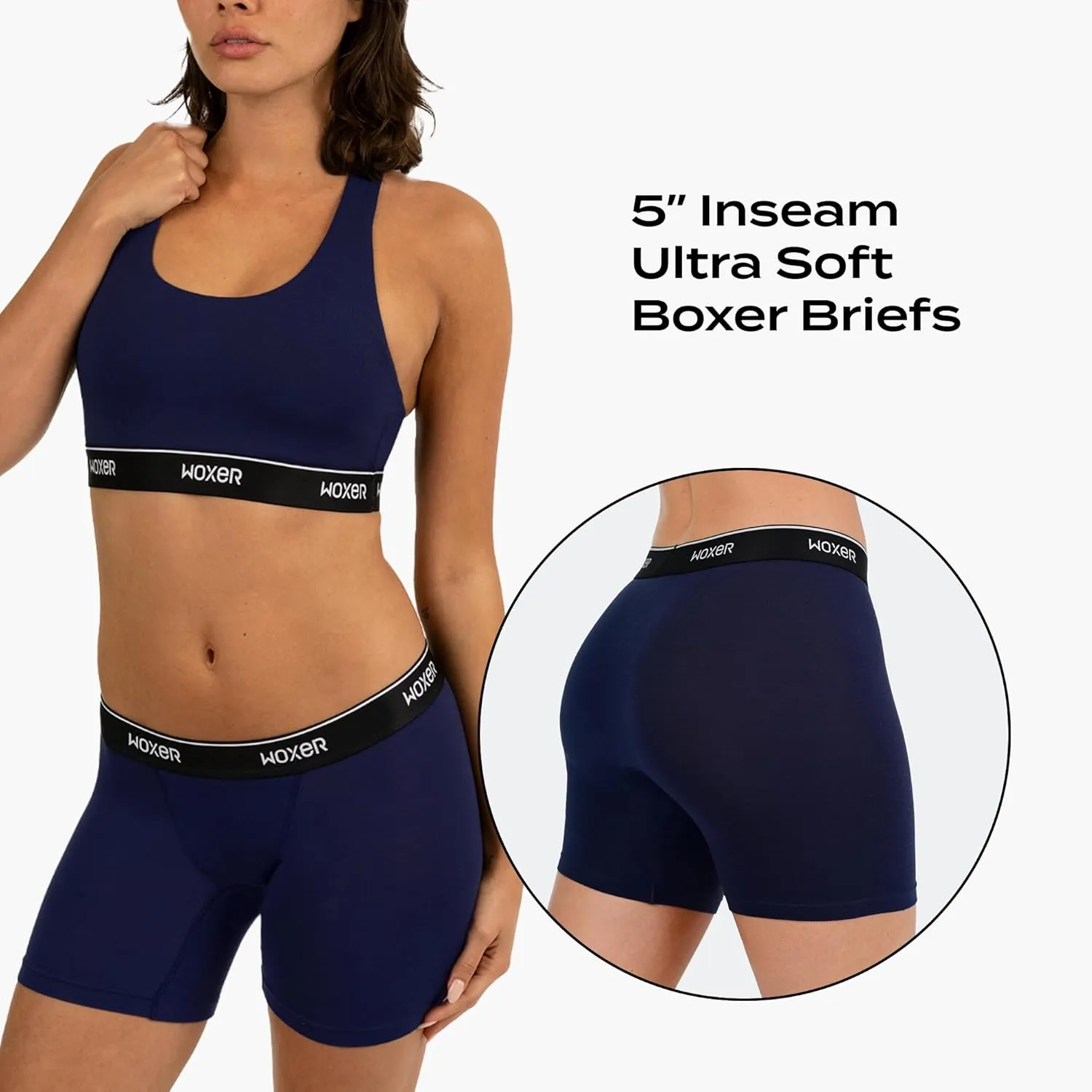 Woxer Womens Boxers - Baller 5" Boy Shorts Underwear for Women - Boxers for Women
