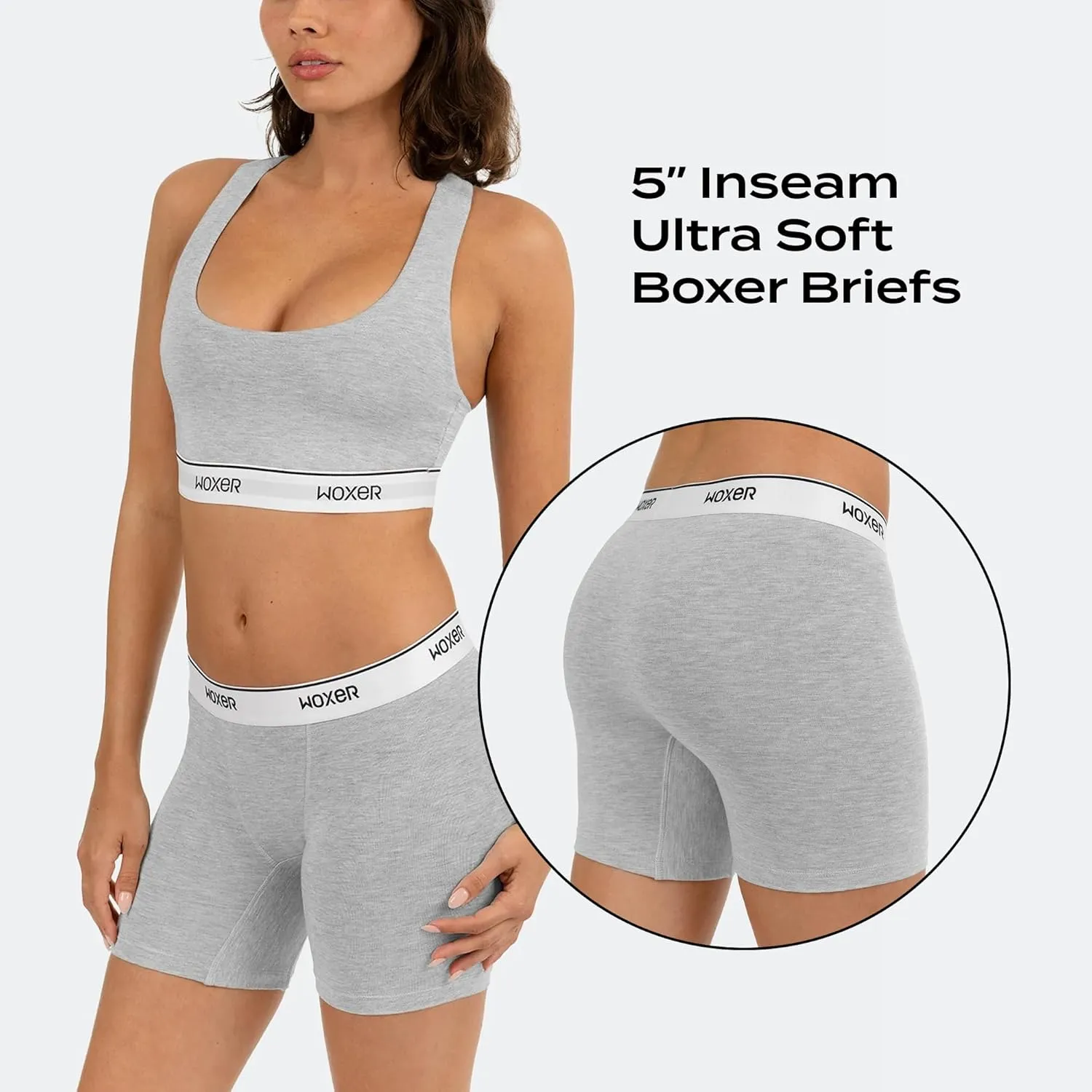 Woxer Womens Boxers - Baller 5" Boy Shorts Underwear for Women - Boxers for Women